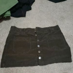 Green courdroy skirt Nwot size 30